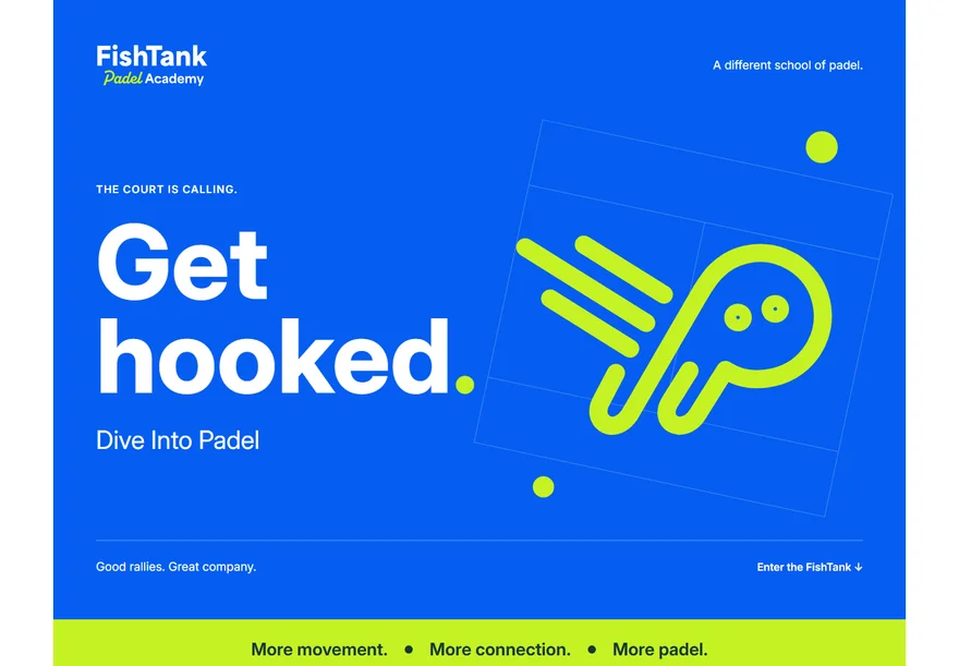 FishTank Padel Academy — original project artwork and design preview