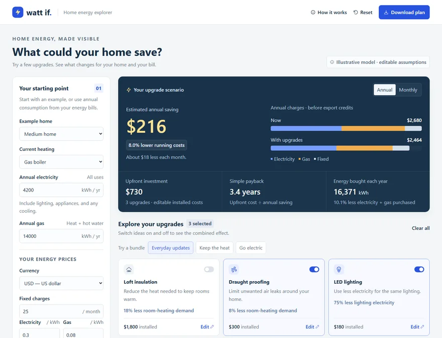Home Energy Explorer — original project artwork and design preview