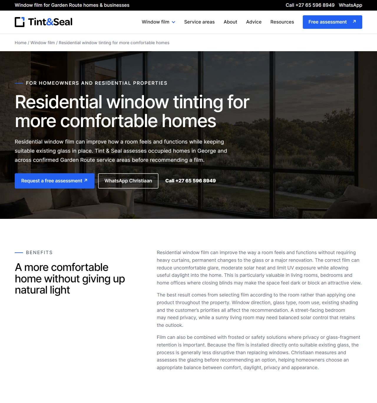Residential window tinting